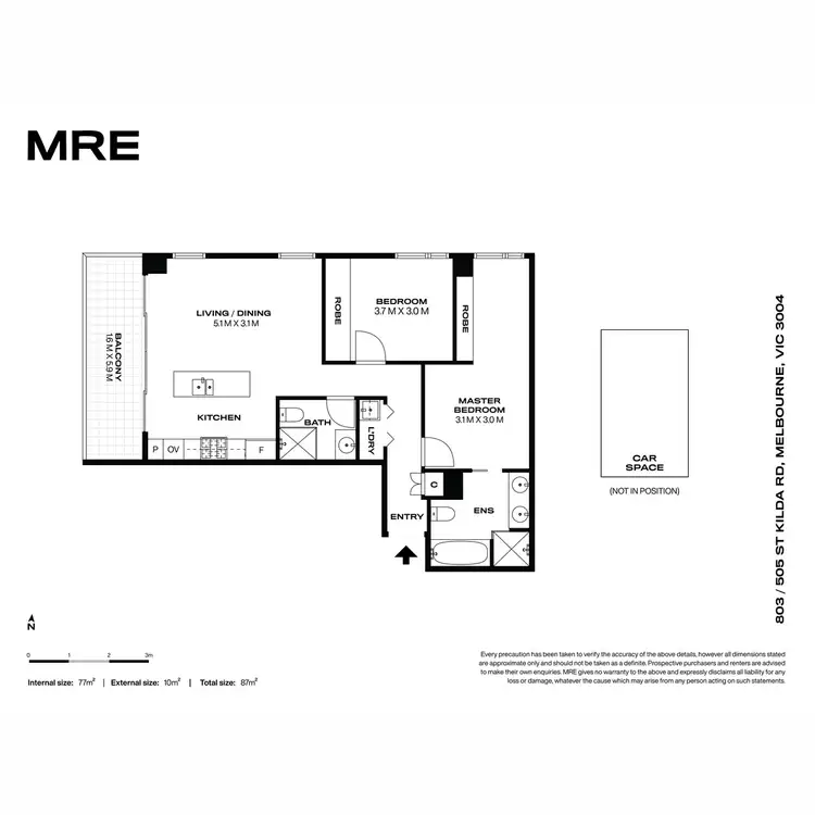 Floorplan of Homely apartment listing, 803/505 St Kilda Road, Melbourne VIC 3004