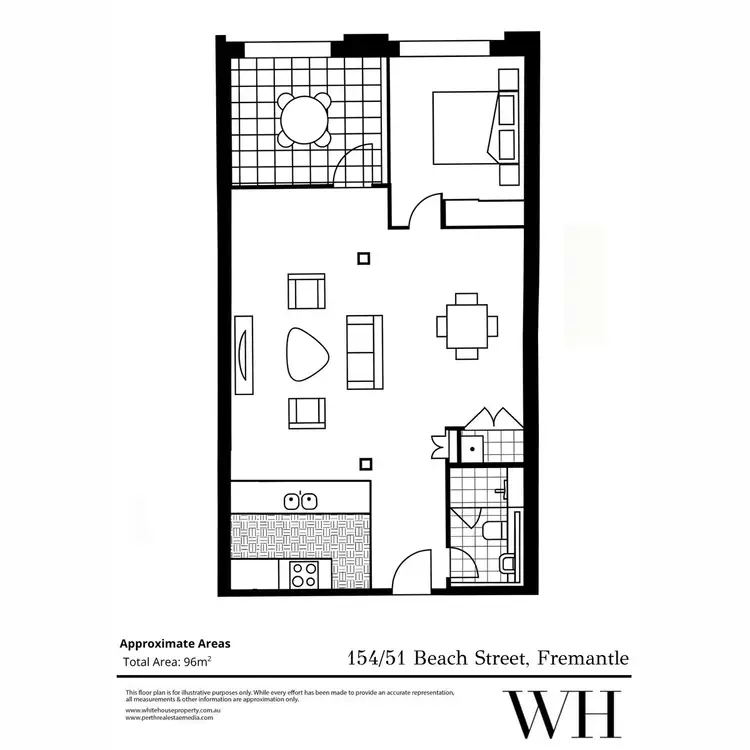 Floorplan of Homely apartment listing, 154/51 Beach Street, Fremantle WA 6160