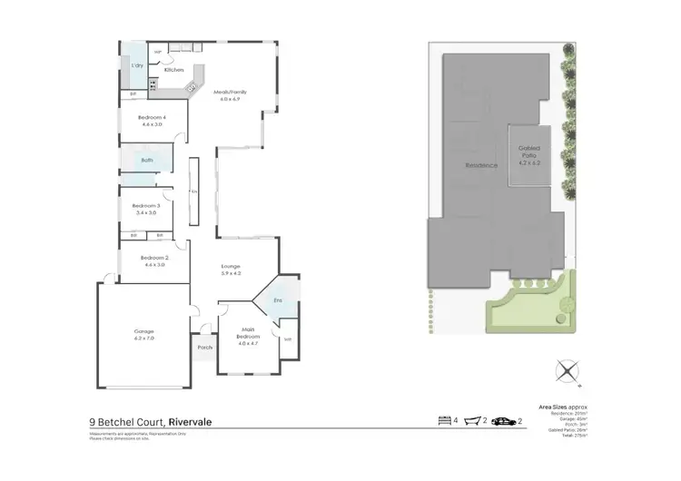 Floorplan of Homely house listing, 9 Betchel Court, Rivervale WA 6103