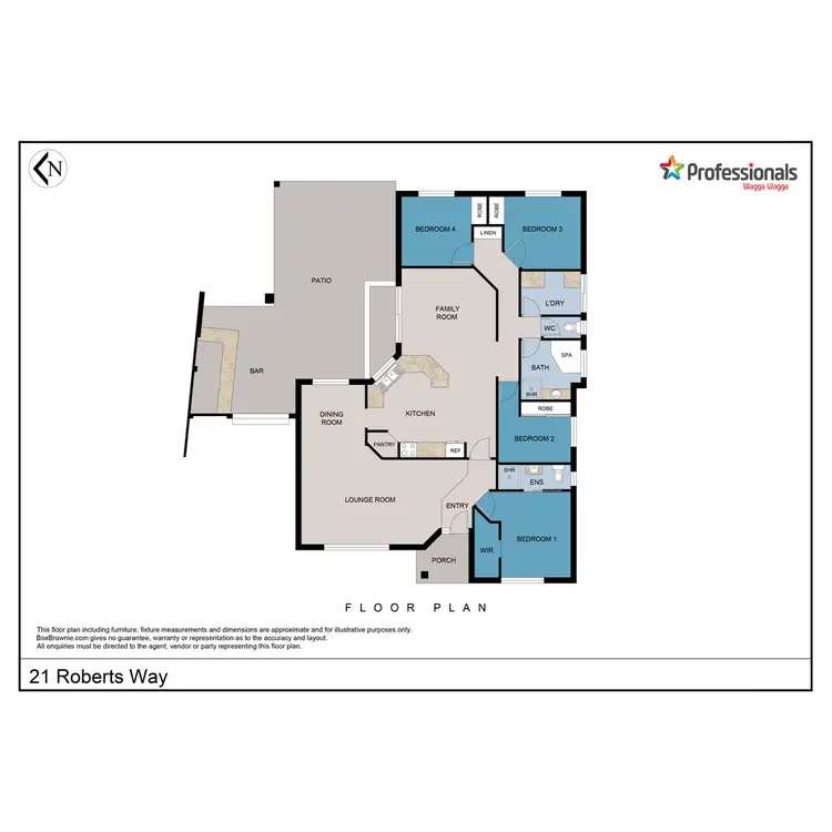 Floorplan of Homely house listing, 21 Roberts Way, Kooringal NSW 2650
