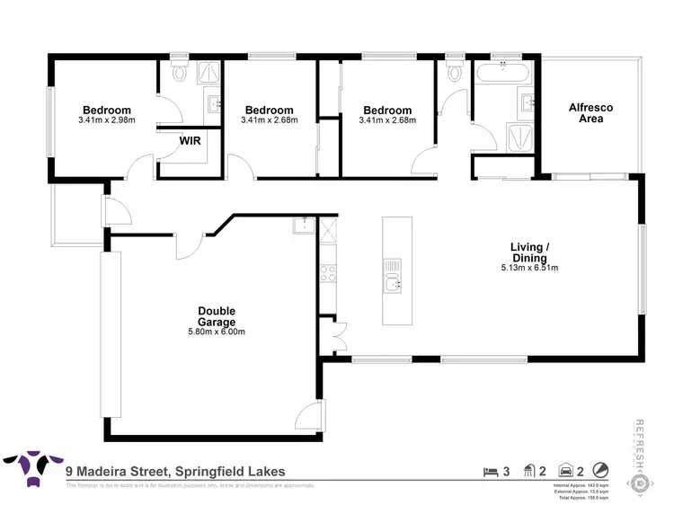Floorplan of Homely house listing, 9 Madeira Street, Springfield Lakes QLD 4300