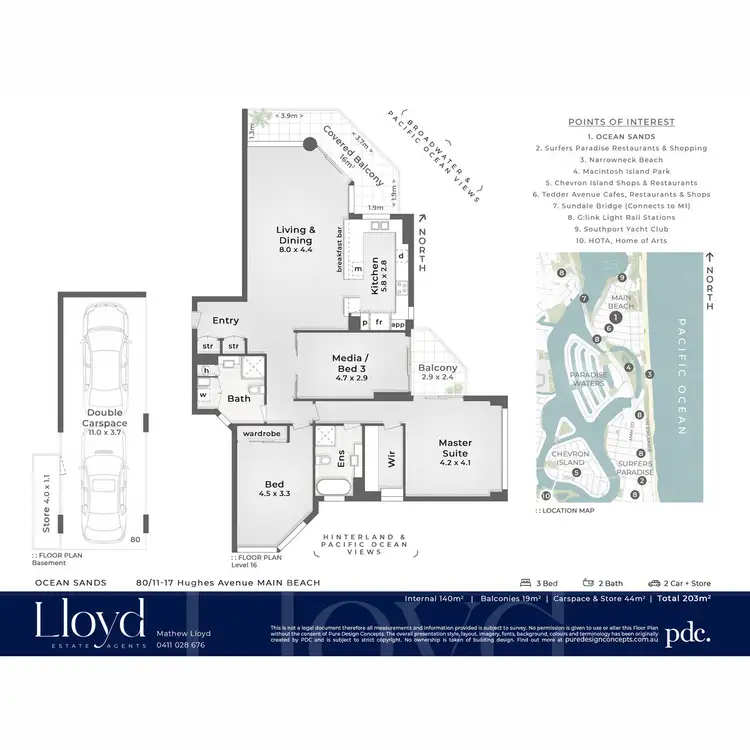Floorplan of Homely apartment listing, 80/11 Hughes Avenue, Main Beach QLD 4217