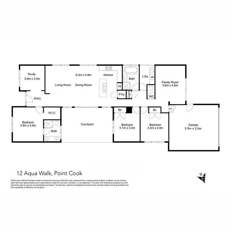 Floorplan of Homely house listing, 12 Aqua Walk, Point Cook VIC 3030