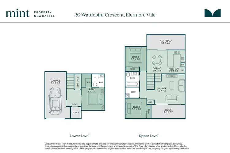 Floorplan of Homely townhouse listing, 20 Wattlebird Crescent, Elermore Vale NSW 2287