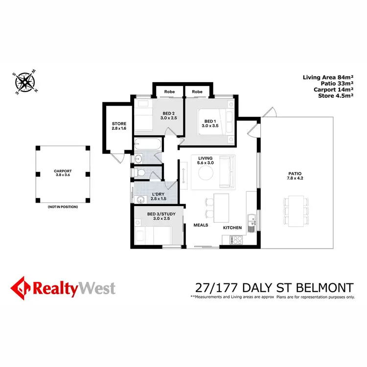 Floorplan of Homely villa listing, 27/177 Daly Street, Belmont WA 6104