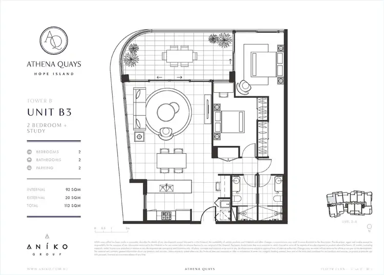Floorplan of Homely apartment listing, 2801/10 Sickle Avenue, Hope Island QLD 4212