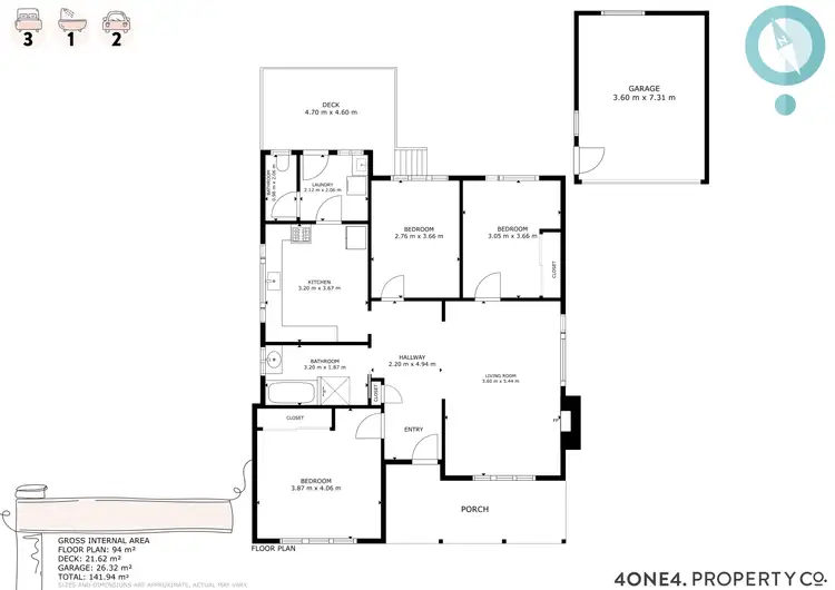 Floorplan of Homely house listing, 76 Hilton Road, Claremont TAS 7011