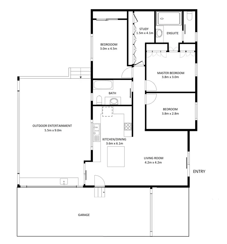 Floorplan of Homely house listing, 5 Gilbert Street, Wodonga VIC 3690