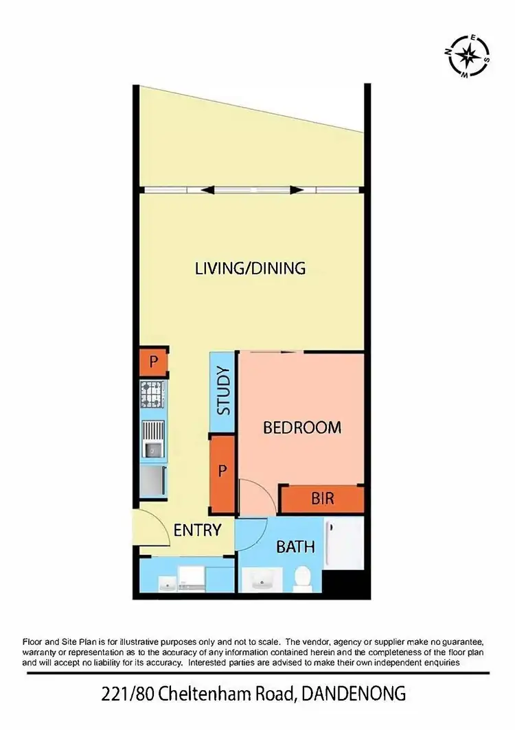 Floorplan of Homely apartment listing, 221/80 Cheltenham Road, Dandenong VIC 3175