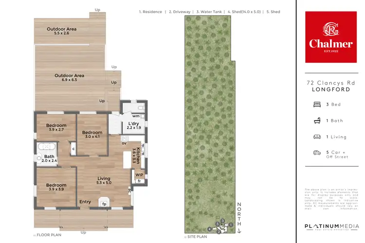 Floorplan of Homely house listing, 72 Clancys Road, Longford VIC 3851