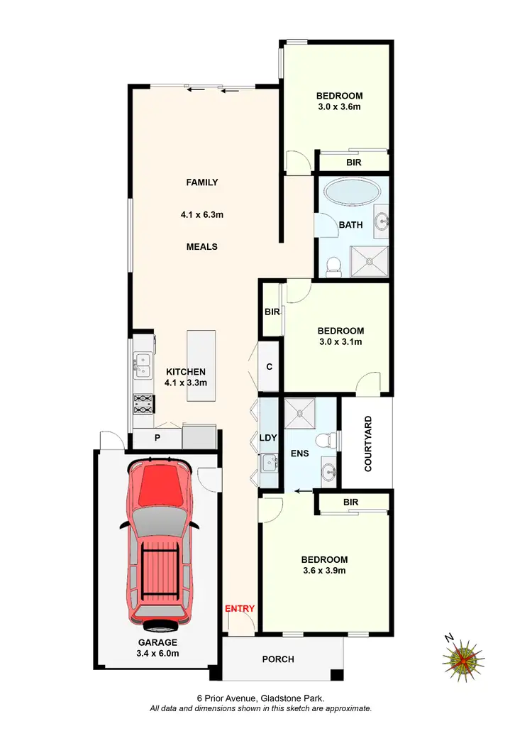 Floorplan of Homely house listing, 6 Prior Avenue, Gladstone Park VIC 3043