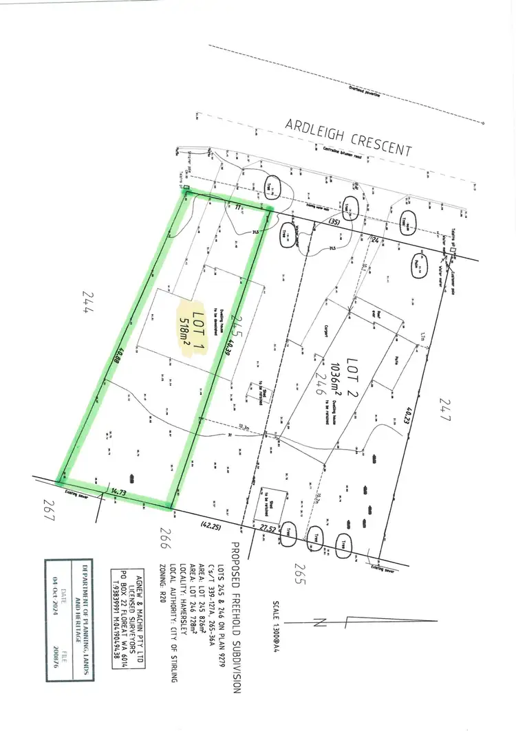 Floorplan of Homely land listing, LOT 1, 46 Ardleigh Crescent, Hamersley WA 6022