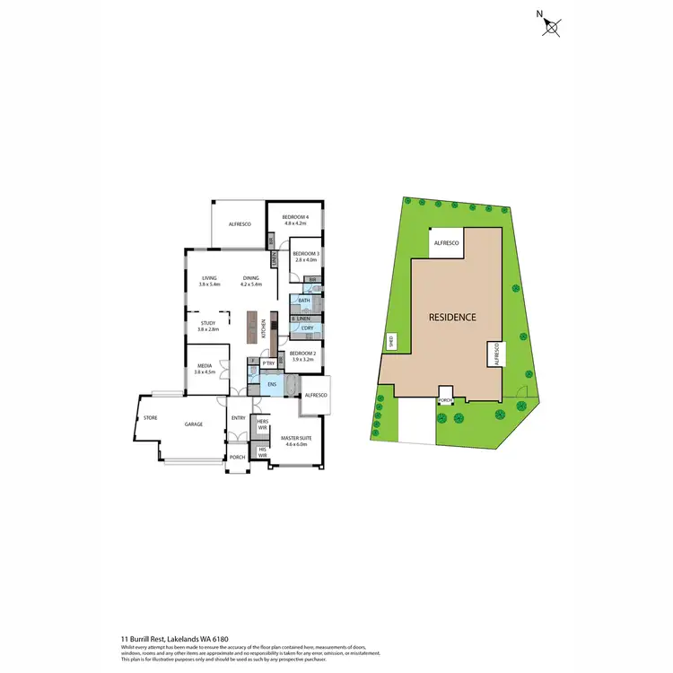 Floorplan of Homely house listing, 11 Burrill Rest, Lakelands WA 6180