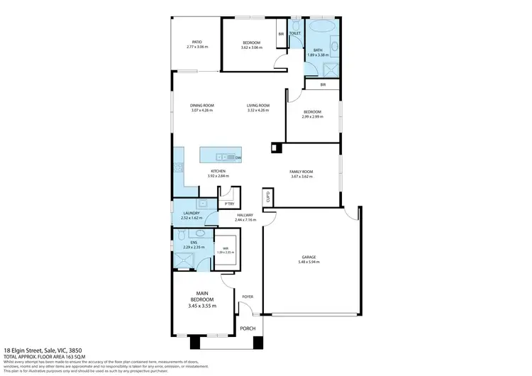 Floorplan of Homely house listing, 18 Elgin Street, Sale VIC 3850