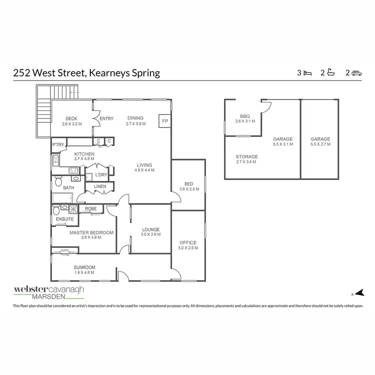 Floorplan of Homely house listing, 252 West Street, Kearneys Spring QLD 4350