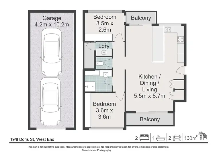 Floorplan of Homely apartment listing, 19/8 Doris Street, West End QLD 4101