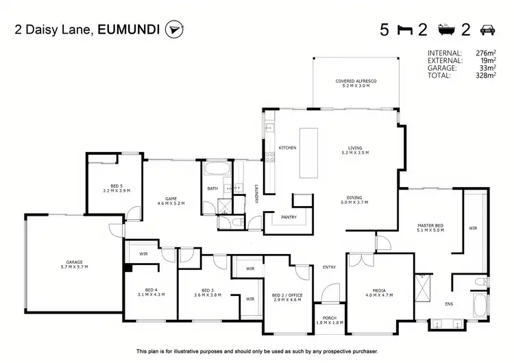 Floorplan of Homely house listing, 2 Daisy Lane, Eumundi QLD 4562