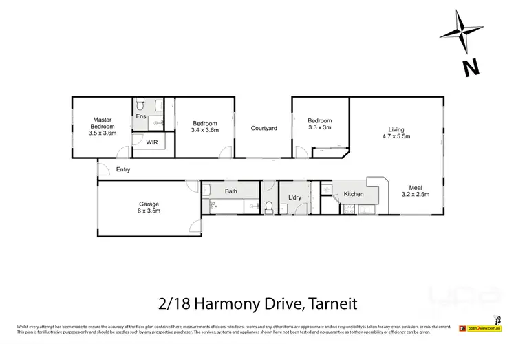 Floorplan of Homely house listing, 2/18 Harmony Drive, Tarneit VIC 3029