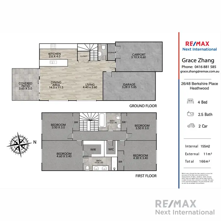 Floorplan of Homely townhouse listing, 26/48 Berkshire Place, Heathwood QLD 4110