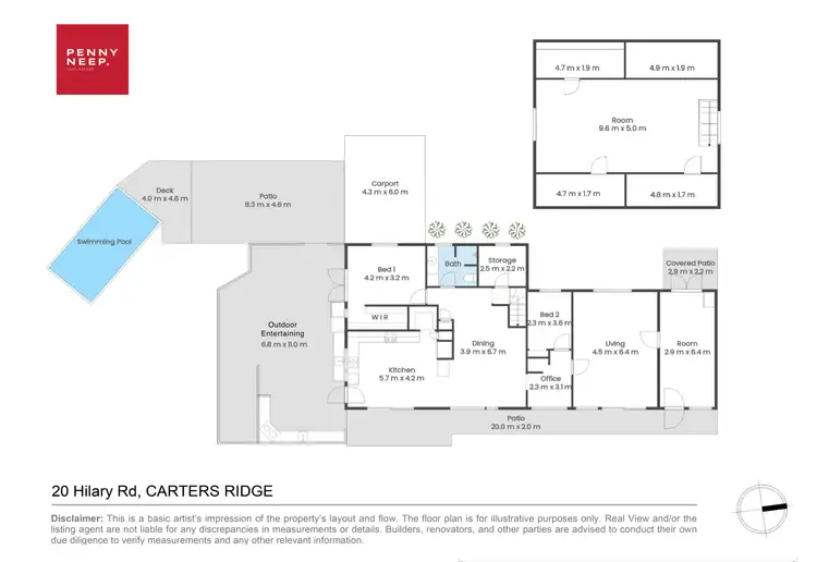 Floorplan of Homely house listing, 20 Hilary Road, Carters Ridge QLD 4563