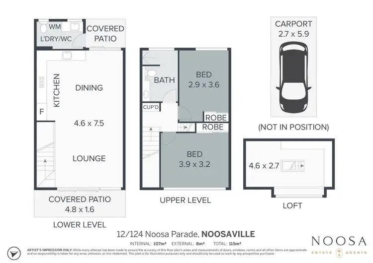 Floorplan of Homely unit listing, 12/124 Noosa Parade, Noosaville QLD 4566