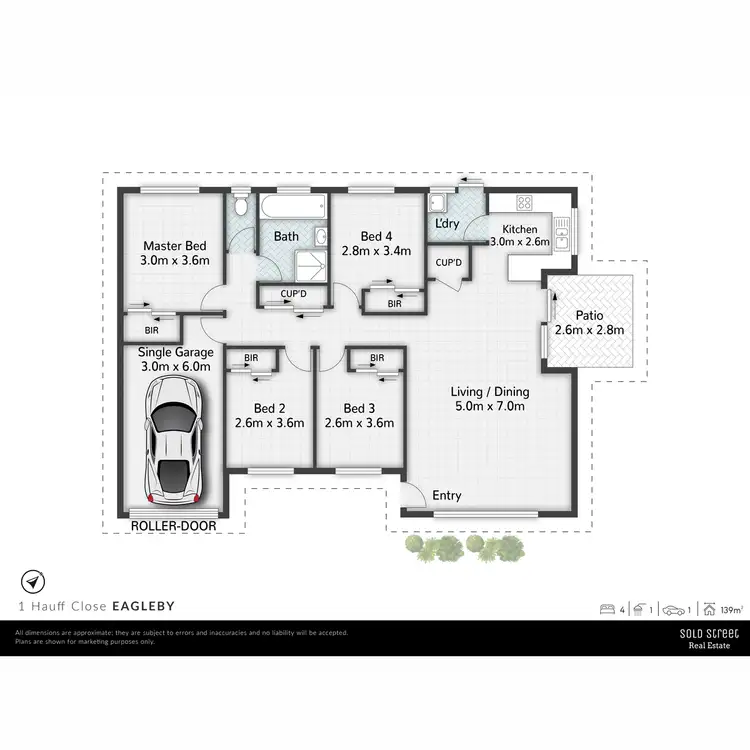 Floorplan of Homely house listing, 1 Hauff Close, Eagleby QLD 4207