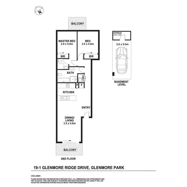 Floorplan of Homely unit listing, 19/1 Glenmore Ridge Drive, Glenmore Park NSW 2745