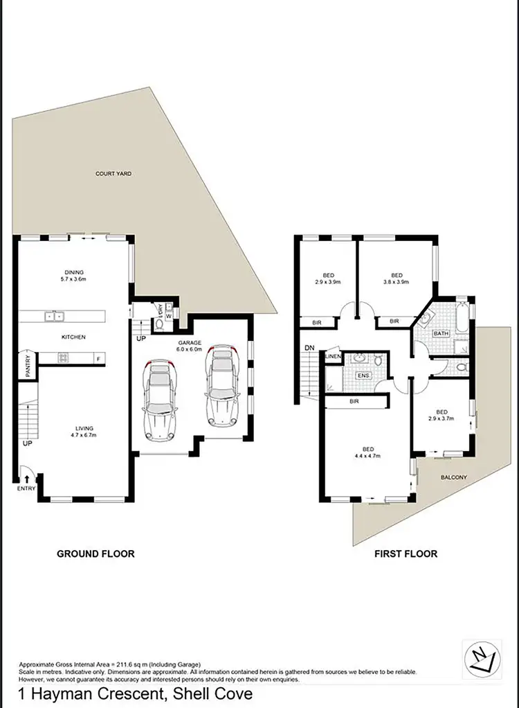 Floorplan of Homely townhouse listing, 1 Hayman Crescent, Shell Cove NSW 2529