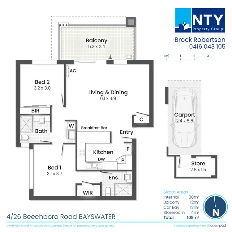 Floorplan of Homely apartment listing, 4/26 Beechboro Road South, Bayswater WA 6053