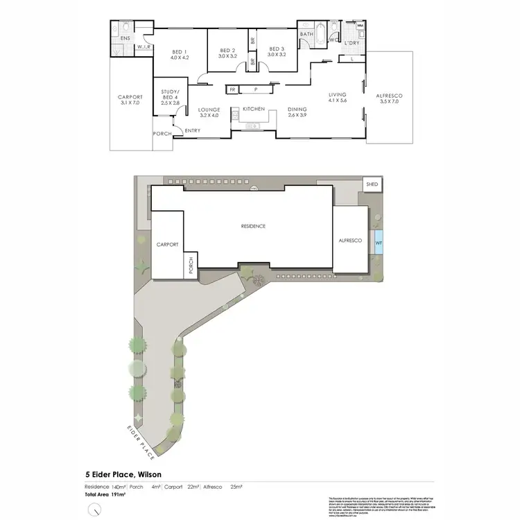 Floorplan of Homely house listing, 5 Eider Place, Wilson WA 6107