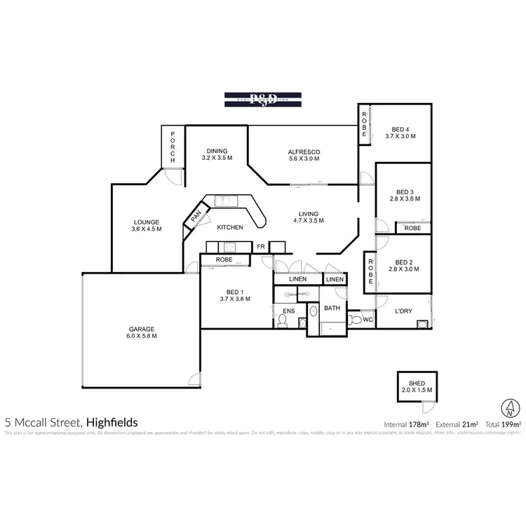Floorplan of Homely house listing, 5 McCall Street, Highfields QLD 4352