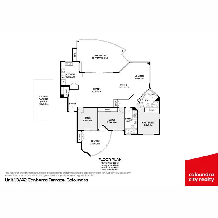 Floorplan of Homely unit listing, 13/42 Canberra Terrace, Caloundra QLD 4551