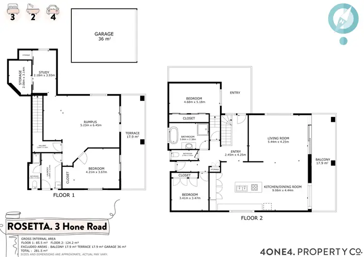 Floorplan of Homely house listing, 3 Hone Road, Rosetta TAS 7010