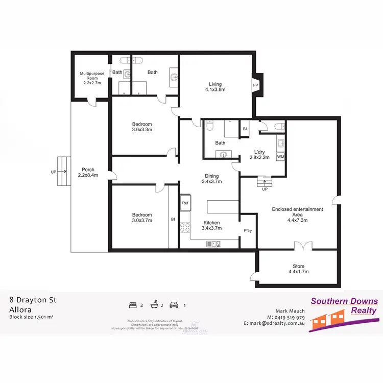 Floorplan of Homely house listing, 8 Drayton Street, Allora QLD 4362
