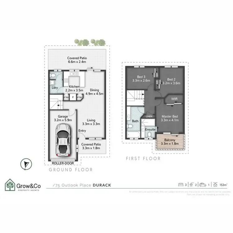 Floorplan of Homely townhouse listing, 4/75 Outlook Place, Durack QLD 4077