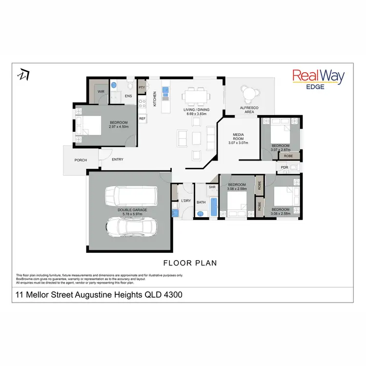 Floorplan of Homely house listing, 11 Mellor Street, Augustine Heights QLD 4300