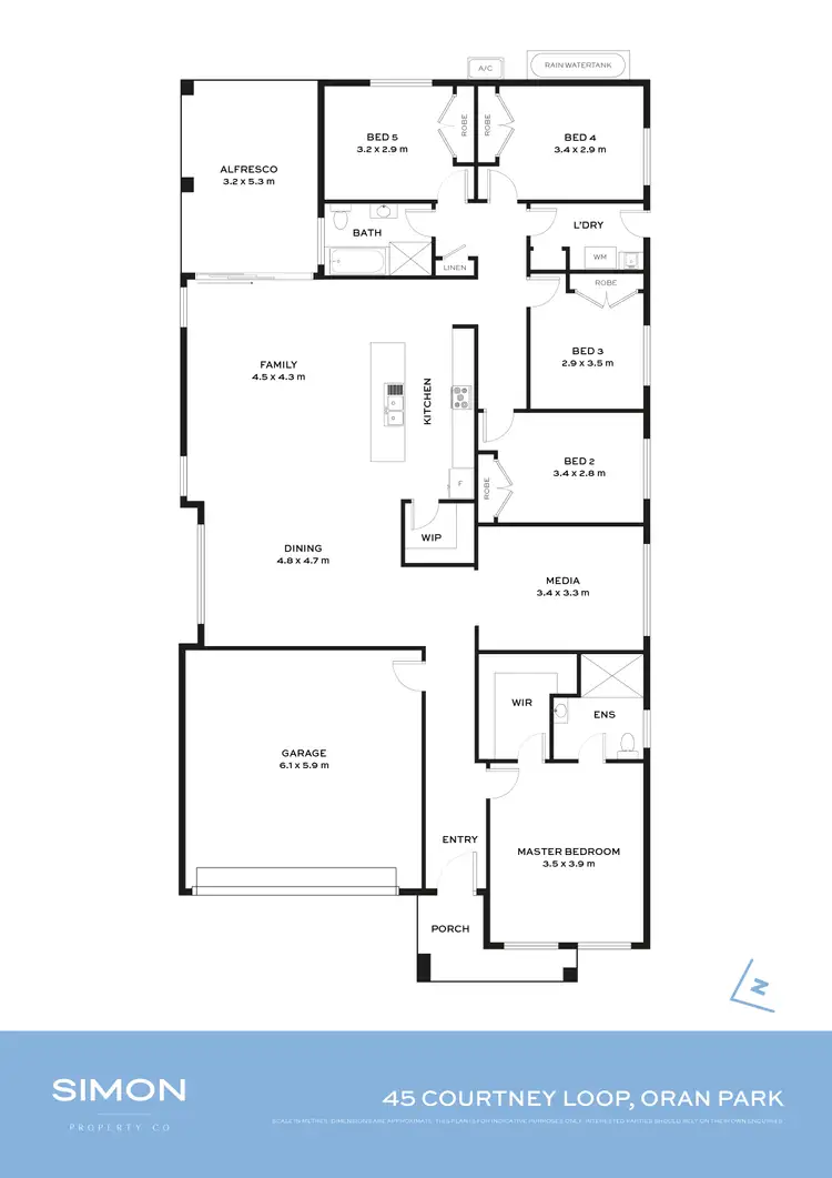 Floorplan of Homely house listing, 45 Courtney Loop, Oran Park NSW 2570