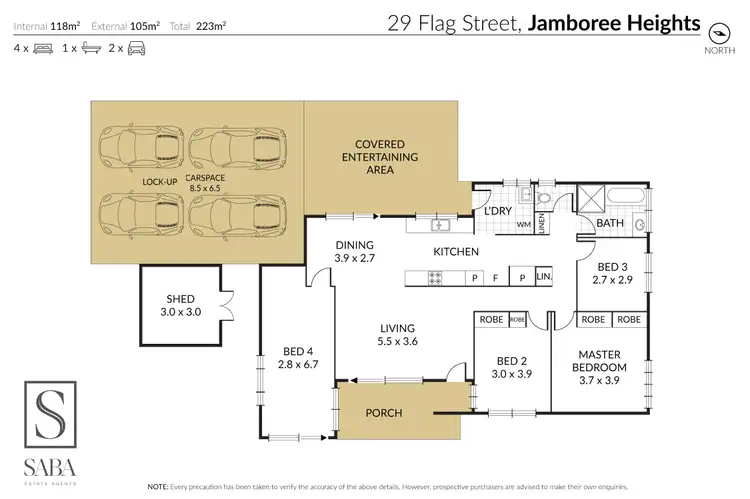 Floorplan of Homely house listing, 29 Flag Street, Jamboree Heights QLD 4074