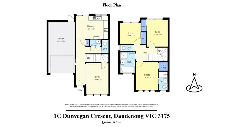 Floorplan of Homely townhouse listing, 1C Dunvegan Crescent, Dandenong VIC 3175