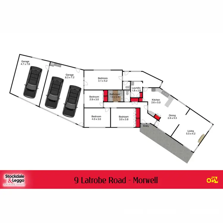 Floorplan of Homely house listing, 9 Latrobe Road, Morwell VIC 3840