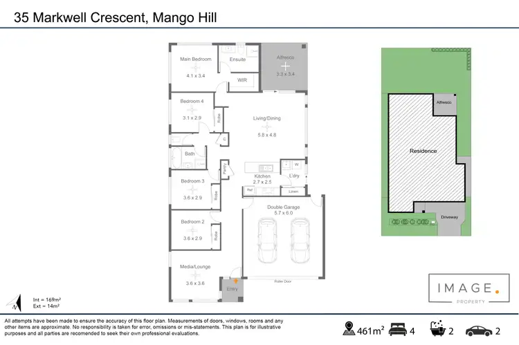 Floorplan of Homely house listing, 35 Markwell Crescent, Mango Hill QLD 4509