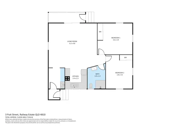 Floorplan of Homely house listing, 3 Putt Street, Railway Estate QLD 4810