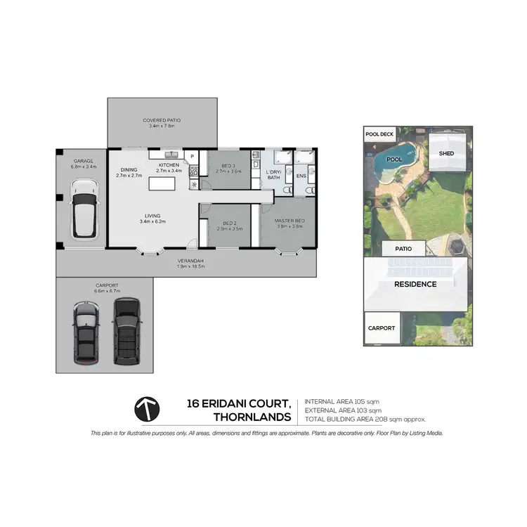 Floorplan of Homely house listing, 16 Eridani Court, Thornlands QLD 4164