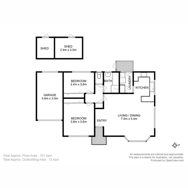Floorplan of Homely unit listing, 9/3 Tinderbox Road, Blackmans Bay TAS 7052