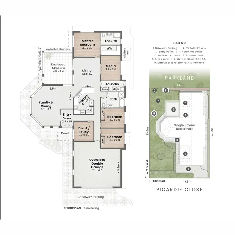 Floorplan of Homely house listing, 20 Picardie Close, Mansfield QLD 4122