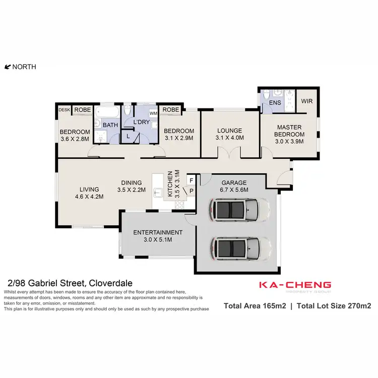 Floorplan of Homely villa listing, 2/98 Gabriel Street, Cloverdale WA 6105