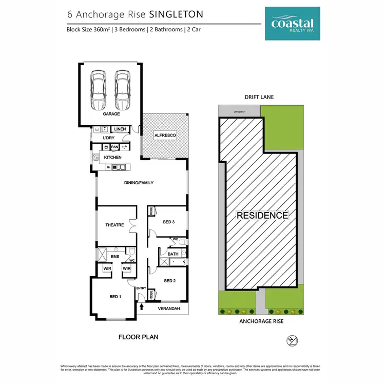 Floorplan of Homely house listing, 6 Anchorage Rise, Singleton WA 6175