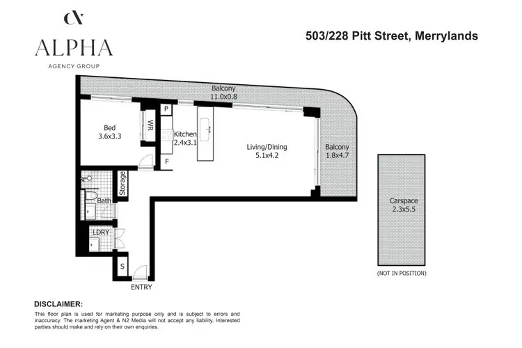 Floorplan of Homely unit listing, 503/228 Pitt Street, Merrylands NSW 2160