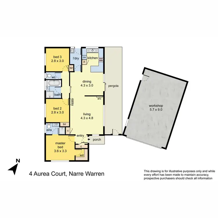 Floorplan of Homely house listing, 4 Aurea Court, Narre Warren VIC 3805