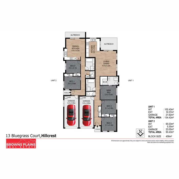 Floorplan of Homely house listing, 1 & 2/13 Bluegrass Court, Hillcrest QLD 4118